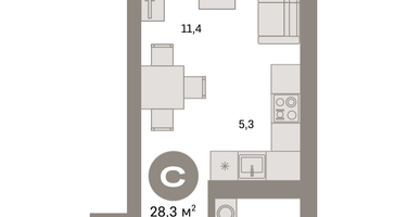 Студия, 28&nbsp;м²