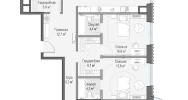 4-к. квартира, 235&nbsp;м²