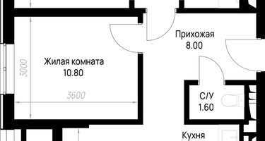 2-к. квартира, 57&nbsp;м²