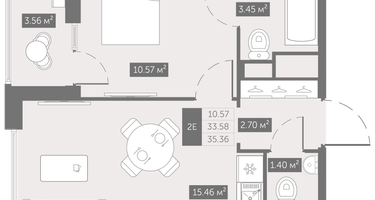 1-к. квартира, 35&nbsp;м²