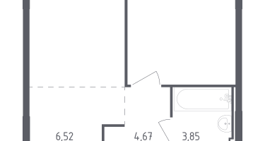 Студия, 34&nbsp;м²