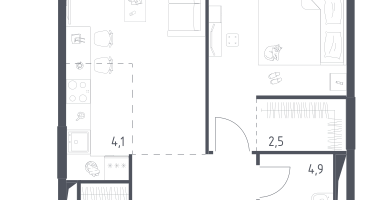 Студия, 87&nbsp;м²
