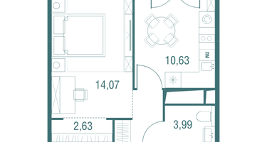 1-к. квартира, 36&nbsp;м²