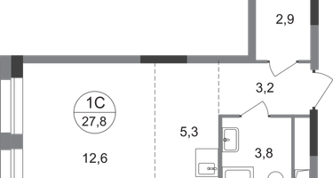 Студия, 27&nbsp;м²