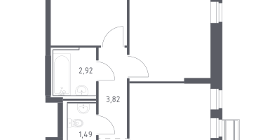 2-к. квартира, 53&nbsp;м²