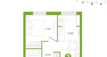 2-к. квартира, 36&nbsp;м²