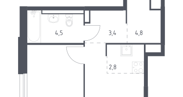 Студия, 36&nbsp;м²