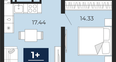 1-к. квартира, 42 м²