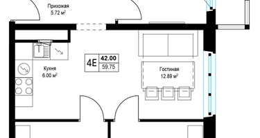 3-к. квартира, 60&nbsp;м²