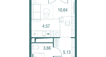 Студия, 24&nbsp;м²
