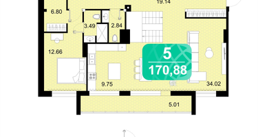 5-к. квартира, 170 м²