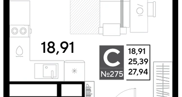 Студия, 27&nbsp;м²