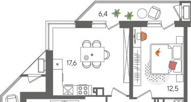 2-к. квартира, 70 м²