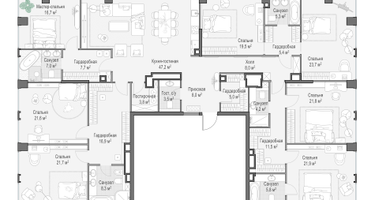 6-к. квартира, 293&nbsp;м²