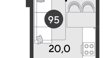 Студия, 24&nbsp;м²