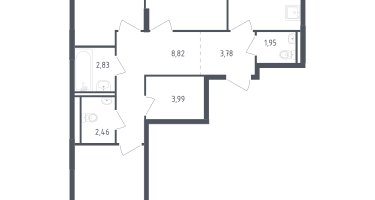 3-к. квартира, 77&nbsp;м²