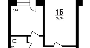 1-к. квартира, 32&nbsp;м²