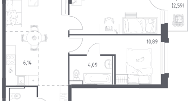 Студия, 65&nbsp;м²