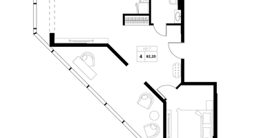 3-к. квартира, 82&nbsp;м²