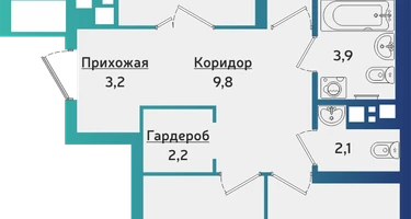 4-к. квартира, 84&nbsp;м²