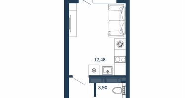 Студия, 22&nbsp;м²