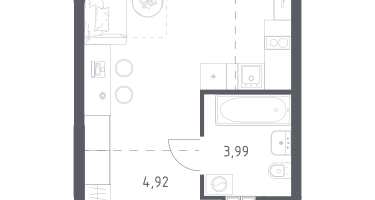 Студия, 26&nbsp;м²