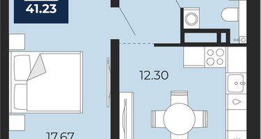 1-к. квартира, 40 м²