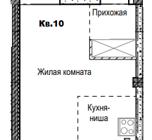 1-к. квартира, 30&nbsp;м²