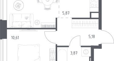 Студия, 35&nbsp;м²