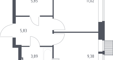 1-к. квартира, 35&nbsp;м²