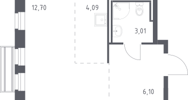 Студия, 25&nbsp;м²