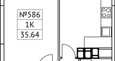 1-к. квартира, 35&nbsp;м²
