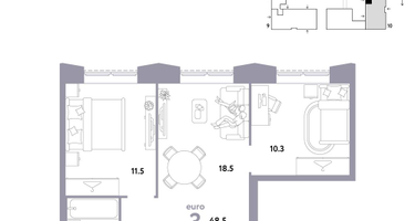 3-к. квартира, 48&nbsp;м²