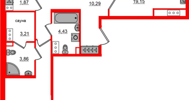 3-к. квартира, 85&nbsp;м²