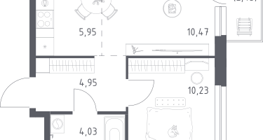 Студия, 36&nbsp;м²