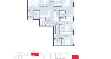 4-к. квартира, 178&nbsp;м²