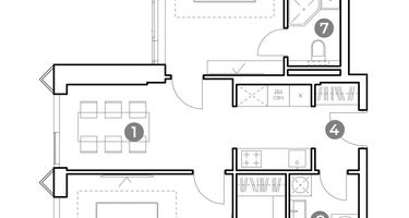 3-к. квартира, 60&nbsp;м²