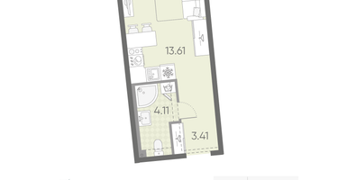 Студия, 21&nbsp;м²