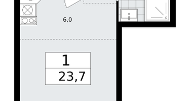 Студия, 23&nbsp;м²