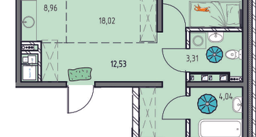 3-к. квартира, 77&nbsp;м²