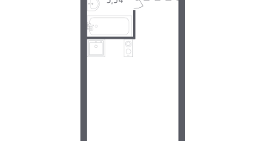 Студия, 22&nbsp;м²