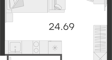 Студия, 29&nbsp;м²