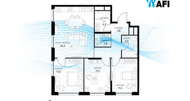 4-к. квартира, 80 м²