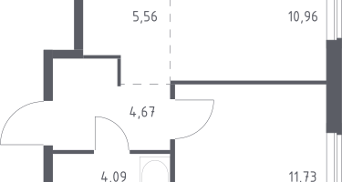 Студия , 37&nbsp;м²