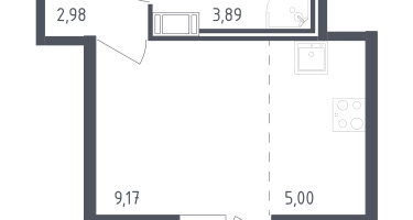 Студия, 22&nbsp;м²