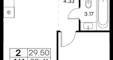 1-к. квартира, 38 м²