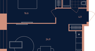 2-к. квартира, 50 м²