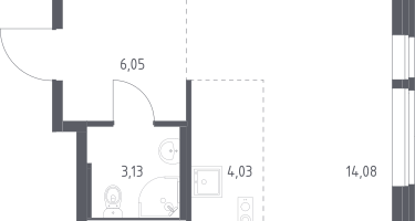 Студия, 27&nbsp;м²
