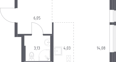 Студия, 27&nbsp;м²