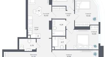4-к. квартира, 115&nbsp;м²